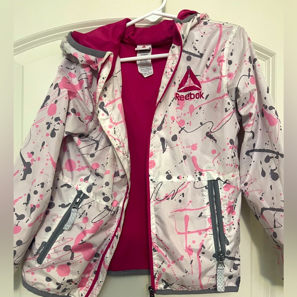 Girls Pink and White Reebox Jacket Size 4T